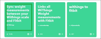Withing体重計とFitbitの接続選択