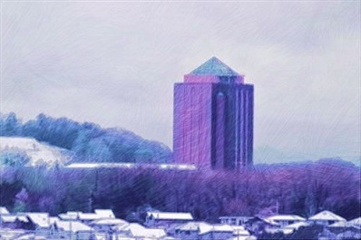 「まるでイラスト」で建物の写真を変換したイラスト4