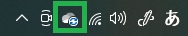 タスクバーのOneDriveアイコン(同期中)