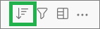 Evernoteの「並び替え」アイコン