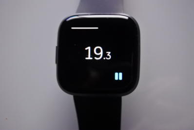 Fitbitのストップウォッチの開始