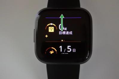 Fitbitの体重表示の位置変更
