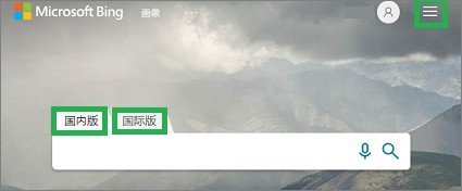 Bingの検索ページ