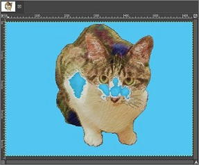 GIMPの「色交換」のしきい値で変更した画像