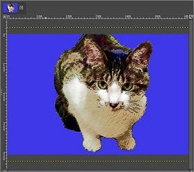 GIMPの「色交換」で色としきい値を変更した画像