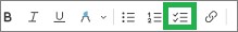 Evernoteのメニューのチェックリスト