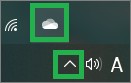 Windows10の隠れているOneDriveアイコン