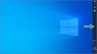 Windows10の右側のタスクバー表示