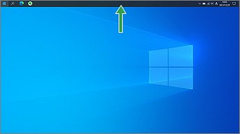 Windows10の上側のタスクバー表示