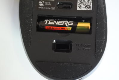 人差し指トラックボールマウスの電池