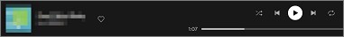 Spotifyのアプリの再生パネル