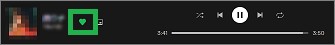 Spotifyの「お気に入りの曲」のハートマーク