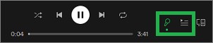 Spotifyの「歌詞表示」「次に再生」