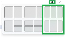Windows11の3列アプリ表示選択