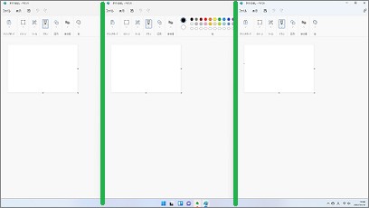 Windows11の3列アプリ画面表示