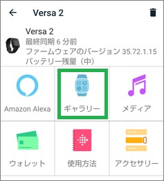 Fitbitの「ギャラリー」