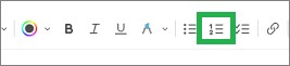 Evernoteの番号付きリスト